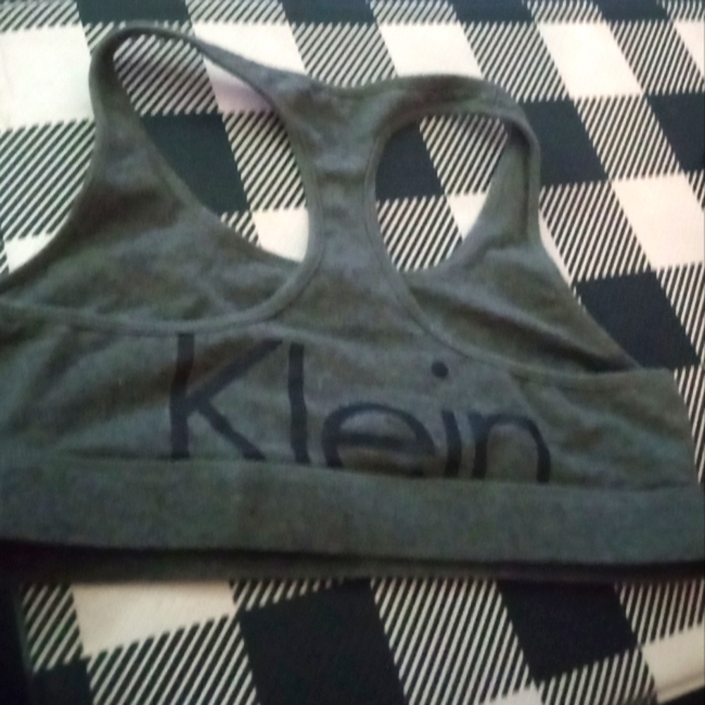 Calvin Klein Charcoal Racerback Bra - Picture 3 of 3